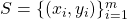 S = \{(x_i,y_i)\}_{i=1}^{m}