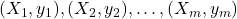 (X_1, y_1),(X_2, y_2),\dots,(X_m,y_m)