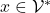 x\in \mathcal V^*