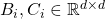 B_i, C_i \in \mathbb{R}^{d\times d}