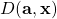 D(\mathbf{a}, \mathbf{x})