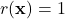 r(\mathbf{x}) = 1