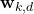 \mathbf{w}_{k,d}