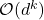 \mathcal{O}(d^{k})