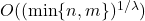 O((\min\{n,m\})^{1/\lambda})