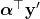 \boldsymbol\alpha^\top \mathbf{y'}