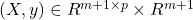 (X, y) \in R^{m+1\times p} \times R^{m+1}