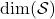 \mathrm{dim}(\mathcal{S})