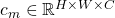 c_m\in \mathbb{R}^{H \times W \times C}