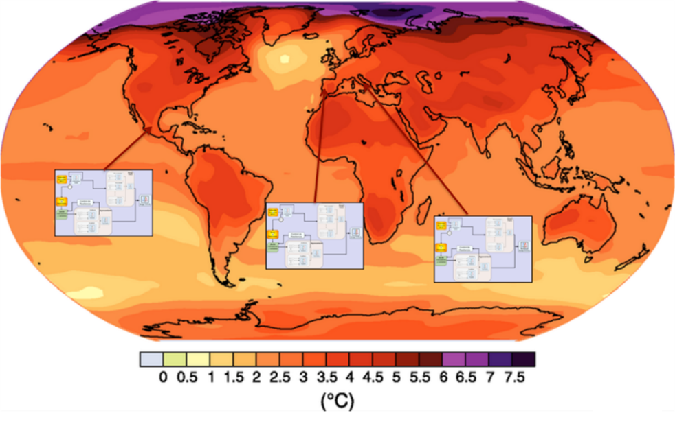world map - temperature