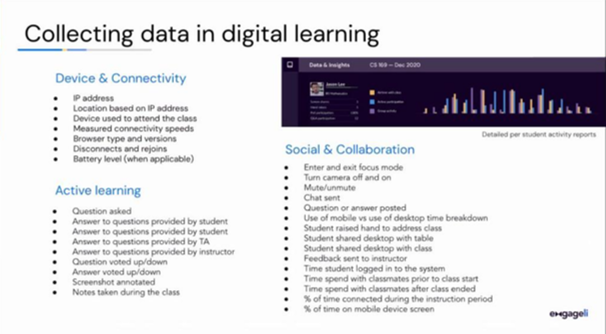 collecting data in online learning