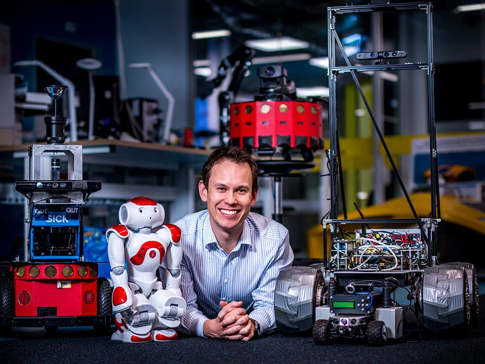 michael milford with robots