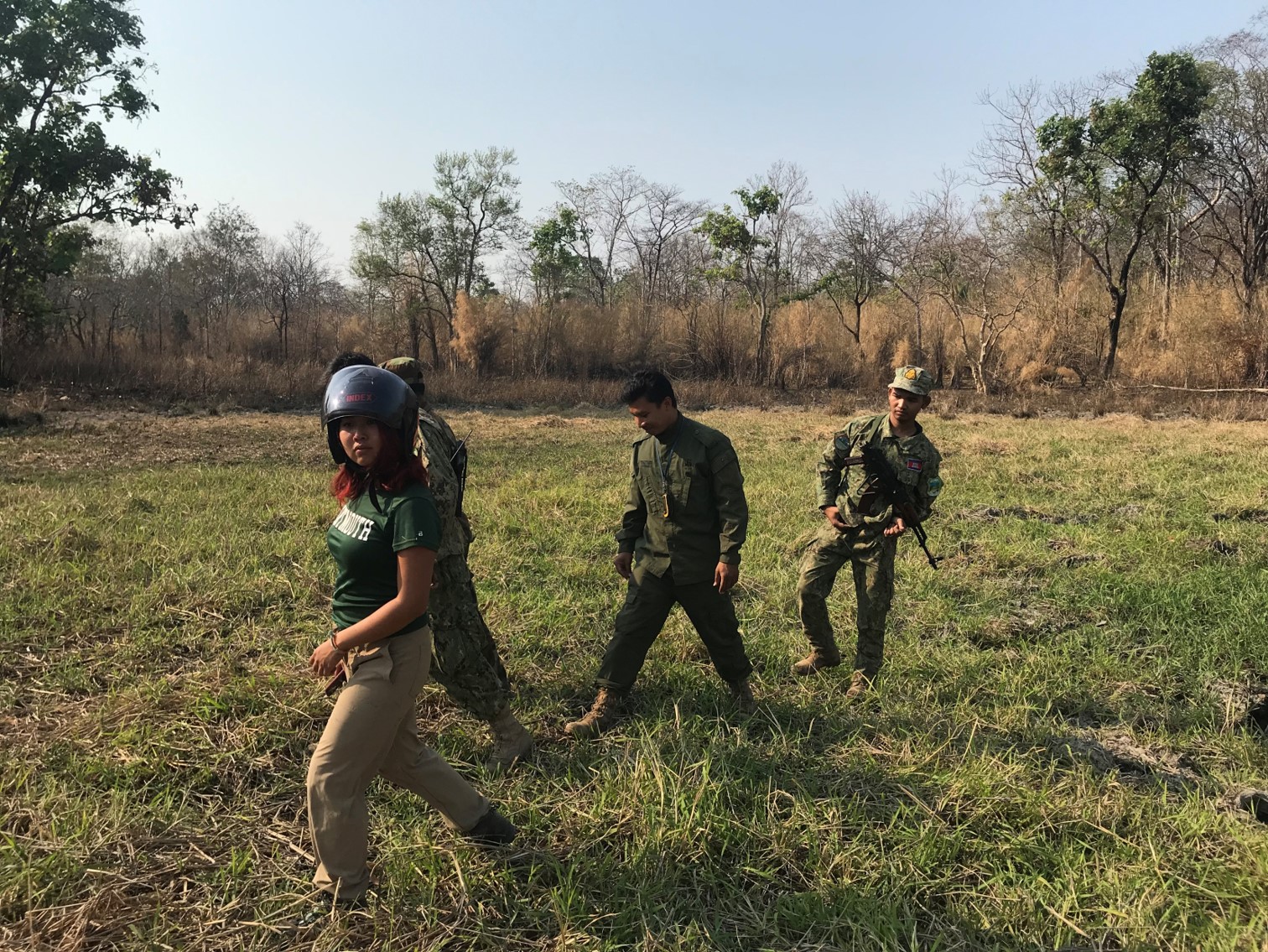 Accompanying rangers on a patrol