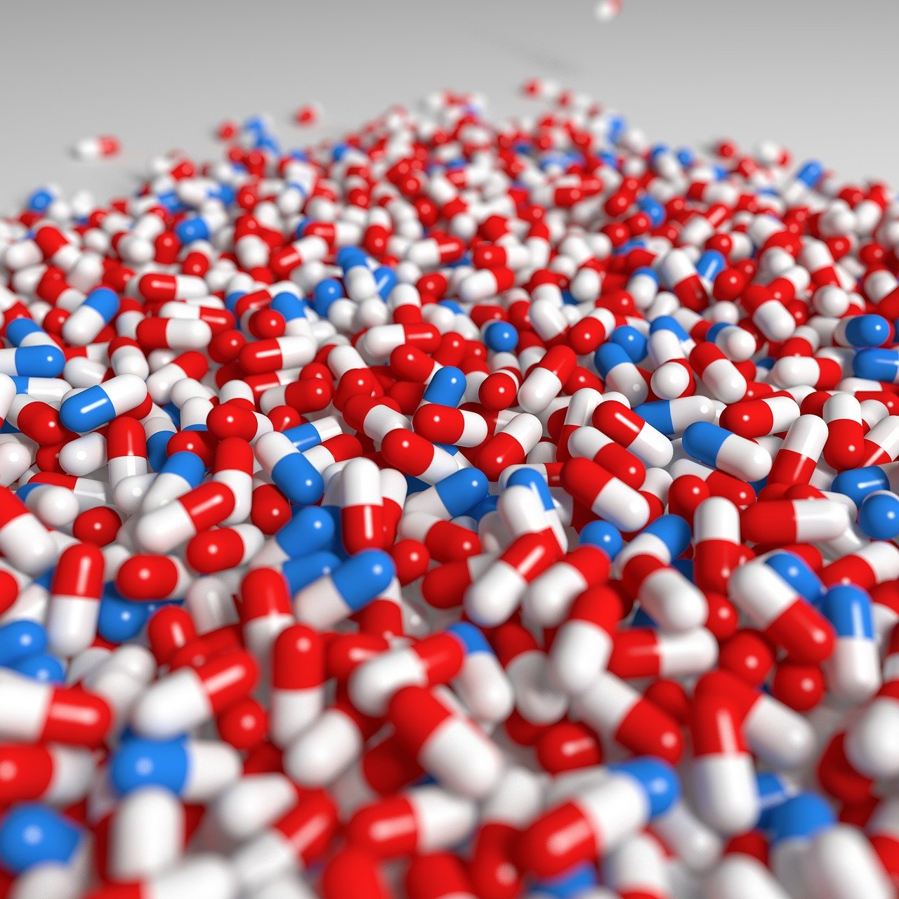 hundreds of pill capsules