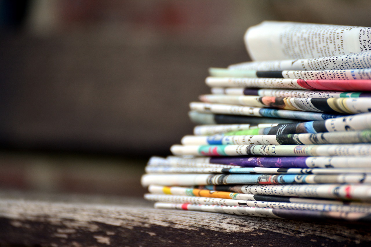 stack of newspapers