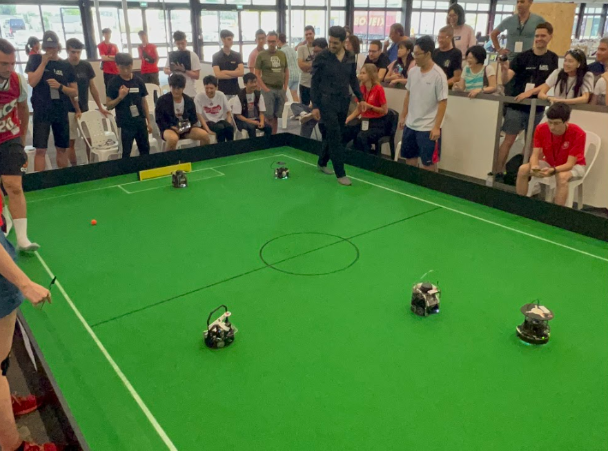 robocupjunior soccer match in action