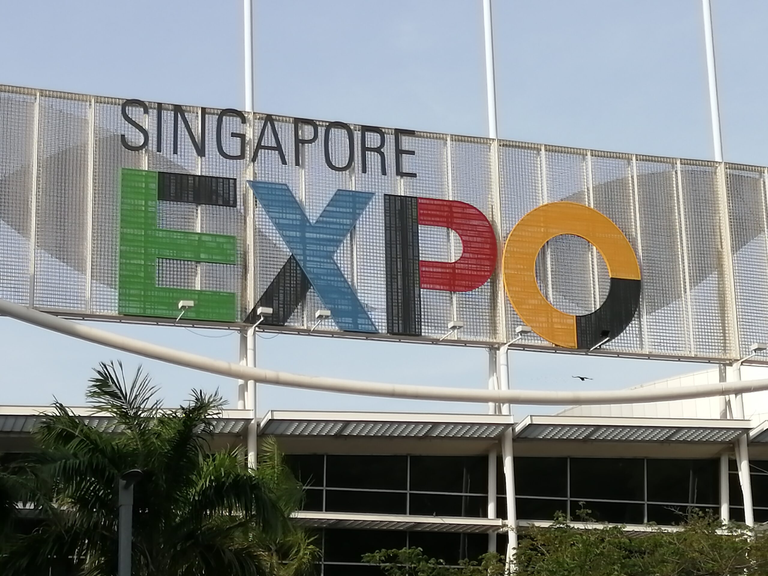 Photo of the Singapore EXPO sign